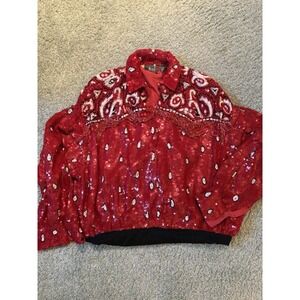 Vintage Modi Sequin Western  Riding Jacket Size L Womens